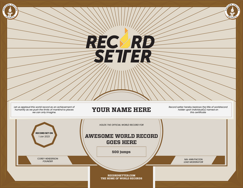 RecordSetter Digital Certificate